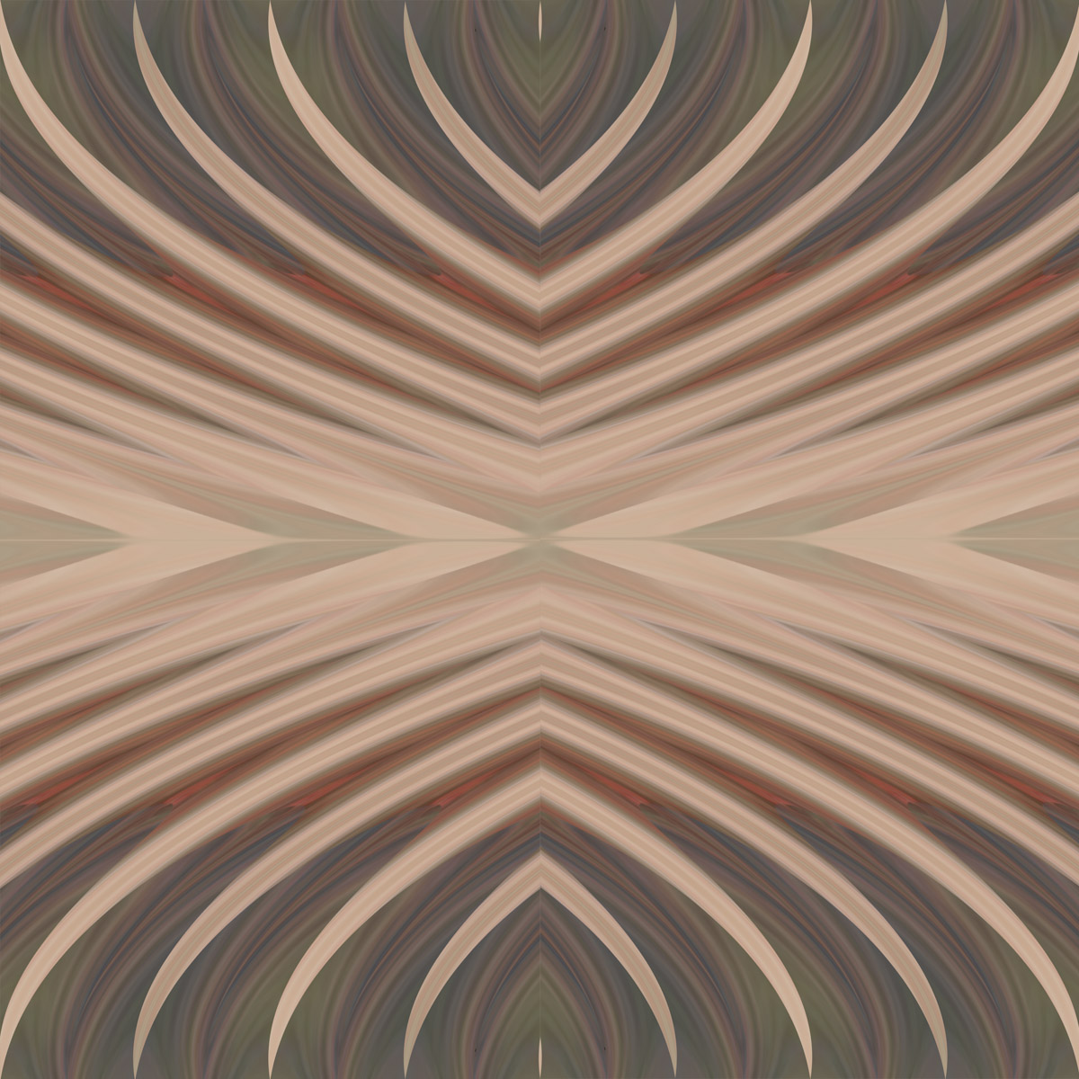 A brown and beige abstract pattern with a cross.