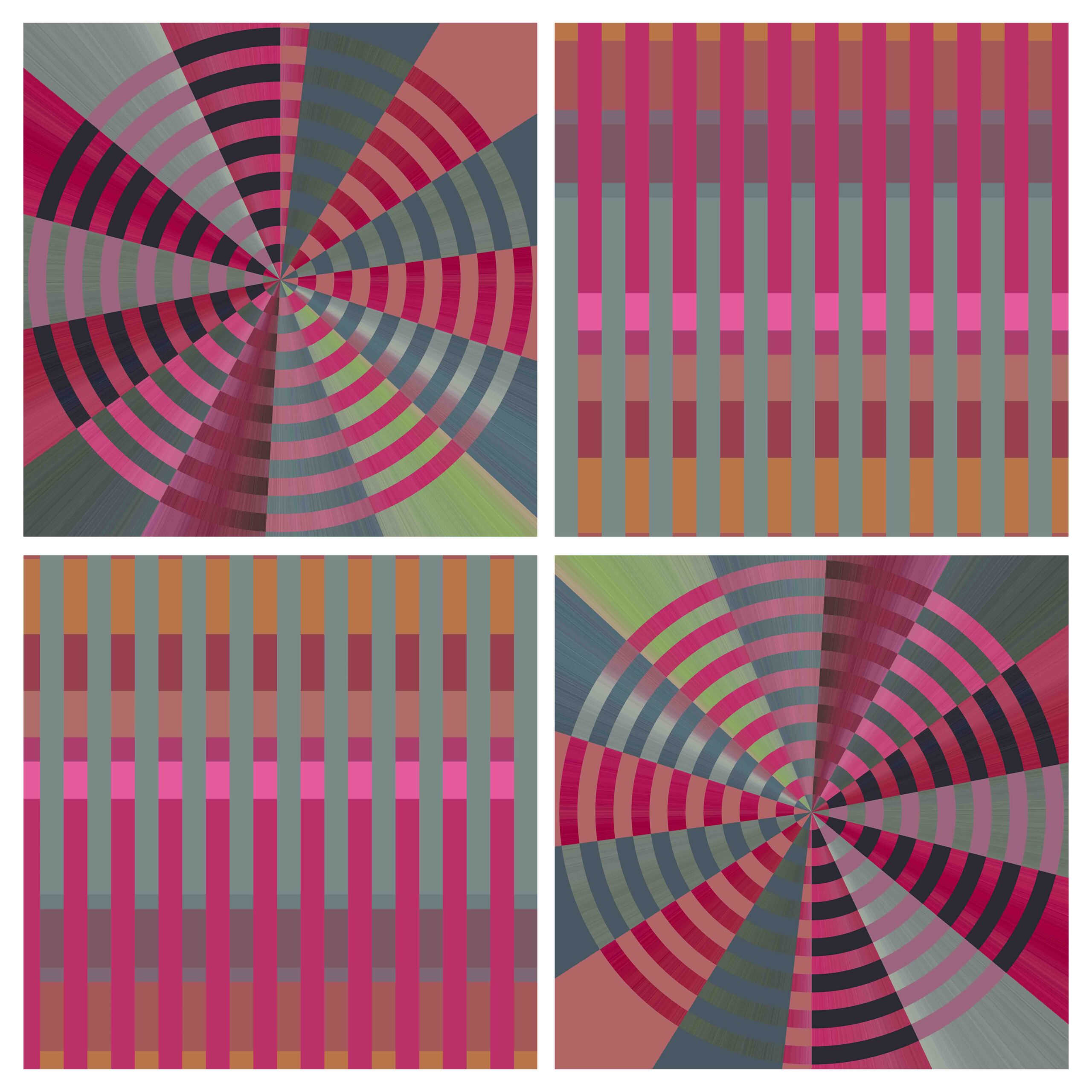 A series of four images with different colors.