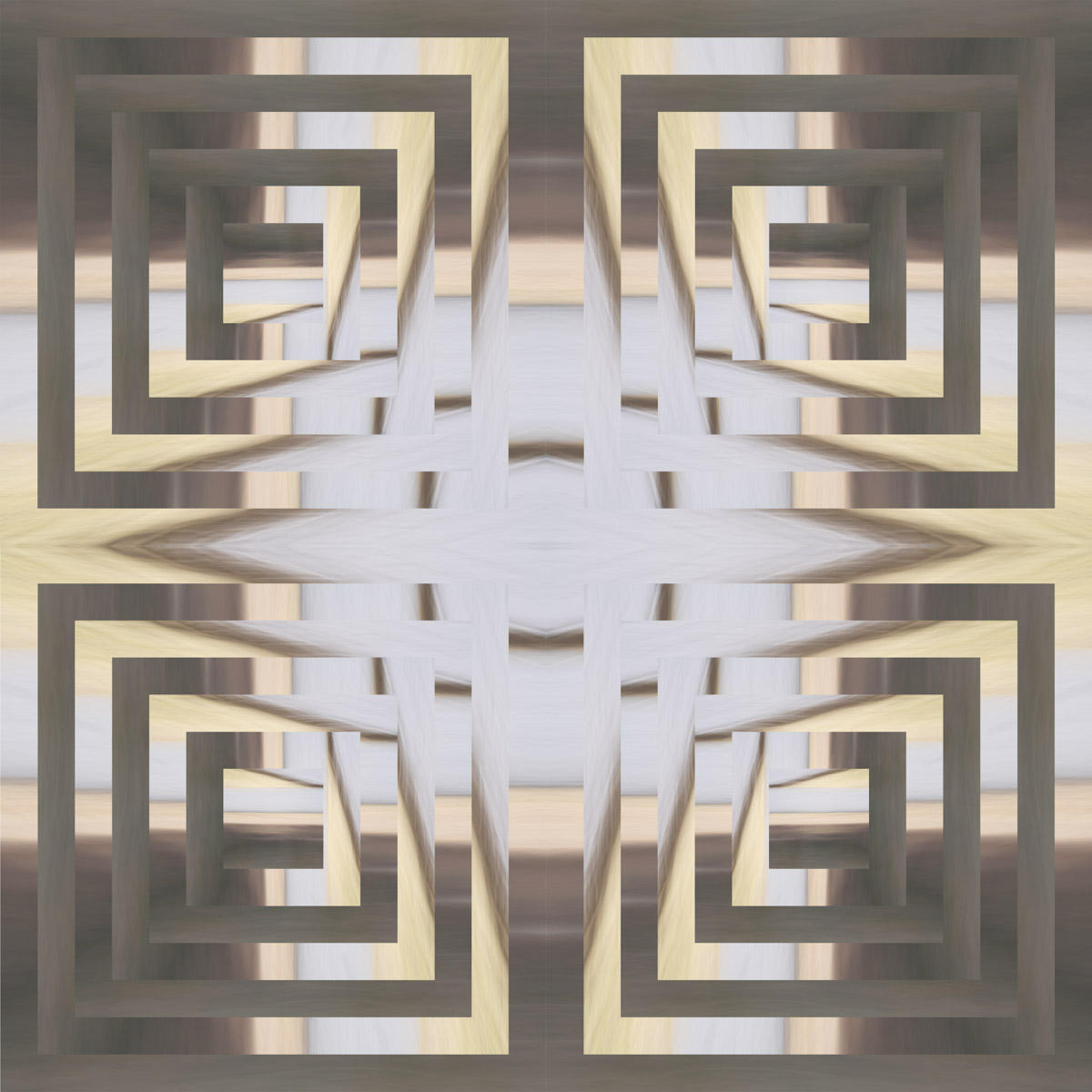 A square pattern with a gold and white background.